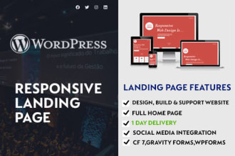 create fully wordpress responsive landing page
