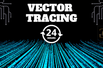 do manual vector tracing of image or logo vector tracing