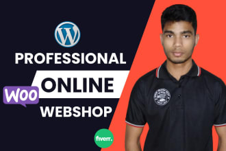 build a online webshop or woocommerce online store