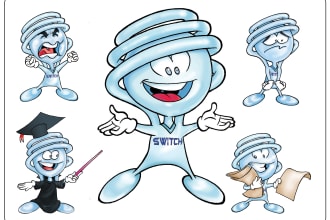 draw character design for animation, merchandising, book or anything else