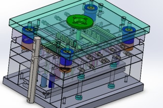 do injection mold design using professional solid work