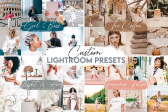 create a custom lightroom preset pack for you to resell