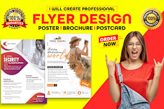 design professional flyer, poster or brochure for business or events
