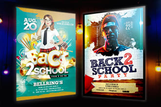 do amazing kids birthday summer school event flyers