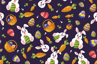 design attractive repeat hand drawn pattern with free mockup