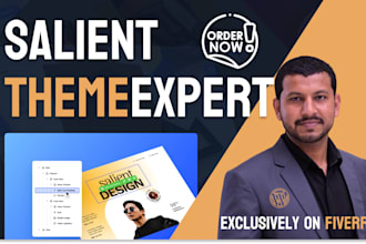 do salient wordpress theme customization, design, redesign website in wp bakery