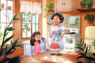 make whimsical illustration for your children book