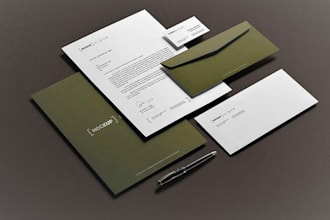 design a modern business card and stationary