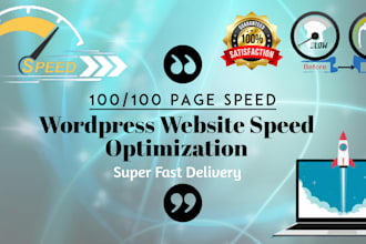 do wordpress website speed optimization, increase page speed