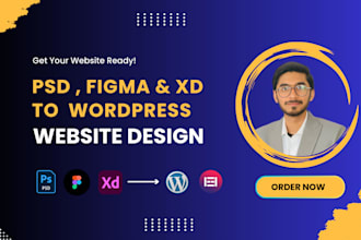 convert psd to wordpress website, xd to wordpress, figma to wordpress