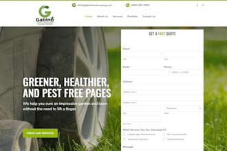 create landscaping gardening website