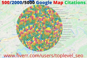 create 5000 google map citations to rank your gmb rankings