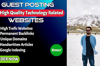 publish articles through guest post backlinks on technology websites