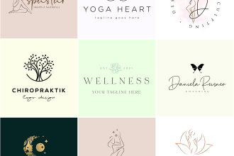do unique custom minimalist luxury wellness, beauty  logo