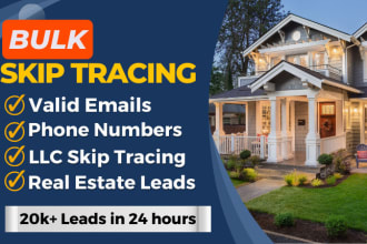do bulk skip tracing for real estate