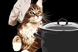 draw a portrait of a pet or a wild animal