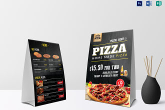 restaurant menu design, digital menu or food flyer