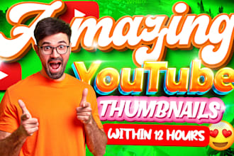 design amazing clickbait youtube thumbnail in 2 hours