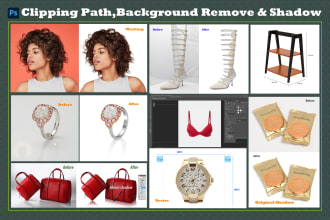 do clipping path, background remove and shadow by photoshop