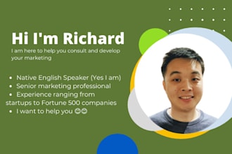 be your marketing consultant or manager