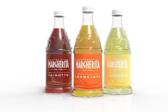 design your custom label on glass or plastic bottle