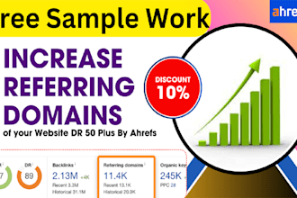 increase referring domain DR 90 plus by ahrefs