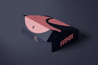 do 3d box mockup product packaging box label