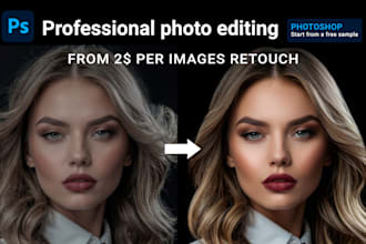 do portrait photo retouching and photoshop editing