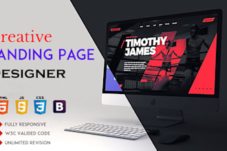 design a responsive  landing page