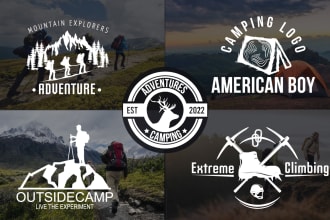do adventure outdoor hiking camping mountain and hunting logo