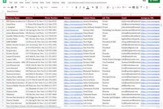 do web research,data entry any business email finding