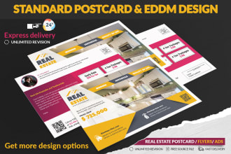 design every door direct mail eddm postcard in 24 hrs