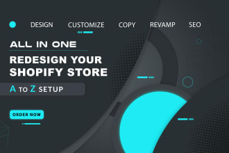 redesign shopify store, shopify website customize