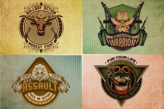 do vintage retro mascot emblem hipster badge logo