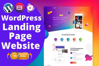 design wordpress landing page or elementor pro landing page with website builder