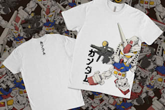 create a premium sticker, character, or t shirt design for you