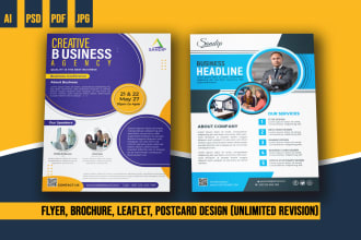 design flyer, brochure, and leaflet etc