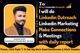 do professional linkedin outreach campaign b2b lead generation with daily report