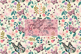 design floral seamless patterns and  textile prints
