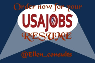 write an ats optimized federal resume for usajobs in 24hrs
