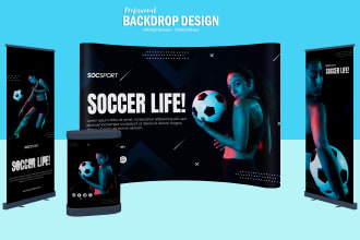 do clean backdrop, hoarding and signage design