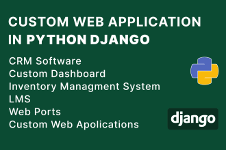 develop full stack website using django, react and python apis