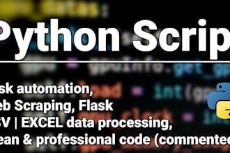 develop python scripts, bots, crawler for data collection