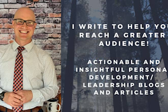 write SEO optimized personal development, leadership articles