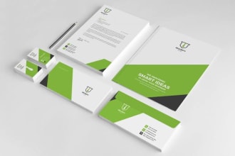 design your corporate business logo and brand identity with a full branding kit