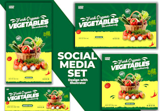 do social media posts, banners, ads and templates design