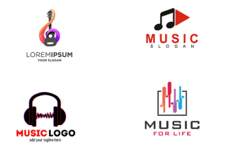 design modern music, dj, TV, studio record, and entertainment logo
