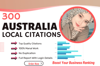 do 350 australia local citations backlinks for business SEO