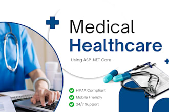 create healthcare websites using asp dot net core
