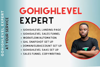 be your gohighlevel virtual assistant and design your gohighlevel funnel